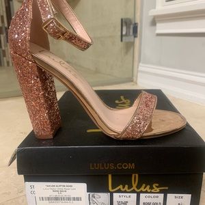 Lulus Rose Gold Heels Size 5.5. Worn once for gala (indoors).